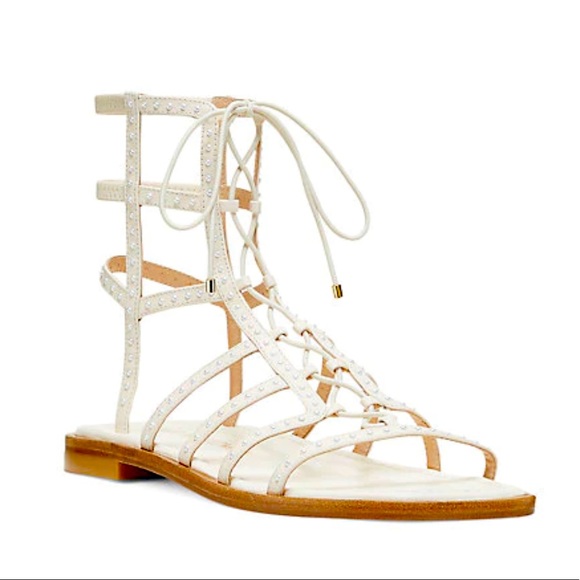Stuart Weitzman pearl sandals. - Picture 1 of 4